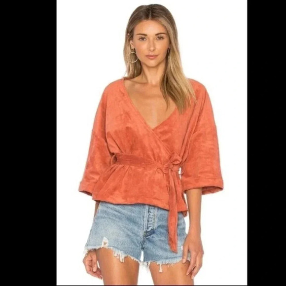 TULAROSA Rory Wrap Jacket Rust - Picture 2 of 16